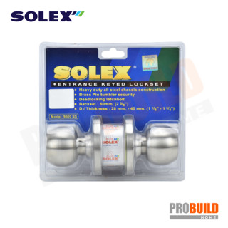 SOLEX ลูกบิดประตูห้องนอน/ห้องทั่วไป รุ่น 9500 SS (จานใหญ่)