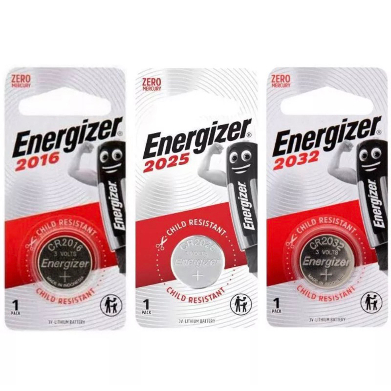 ถ่านEnergizer Lithium 3V CR2032/CR2025/CR2016 แพค1ก้อน(ของแท้บริษัท)