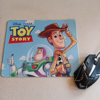 mousepad (mouse pad) แผ่นรองเม้าส์ ทรงเหลี่ยม ขนาด 10x8 นิ้ว เนื้อหนา ลาย ทอยสตอรี่ ToyStory