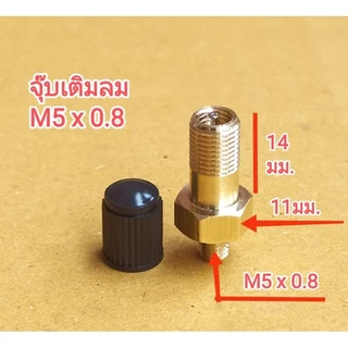 จุ๊บเติมลม ถังแรงดันไนโตรเจน ของปั๊มน้ำ HITACHI MITSUBISHI เกลียวเท่าน๊อตอุุดรูเดิม จำนวน 1 ชิ้น
