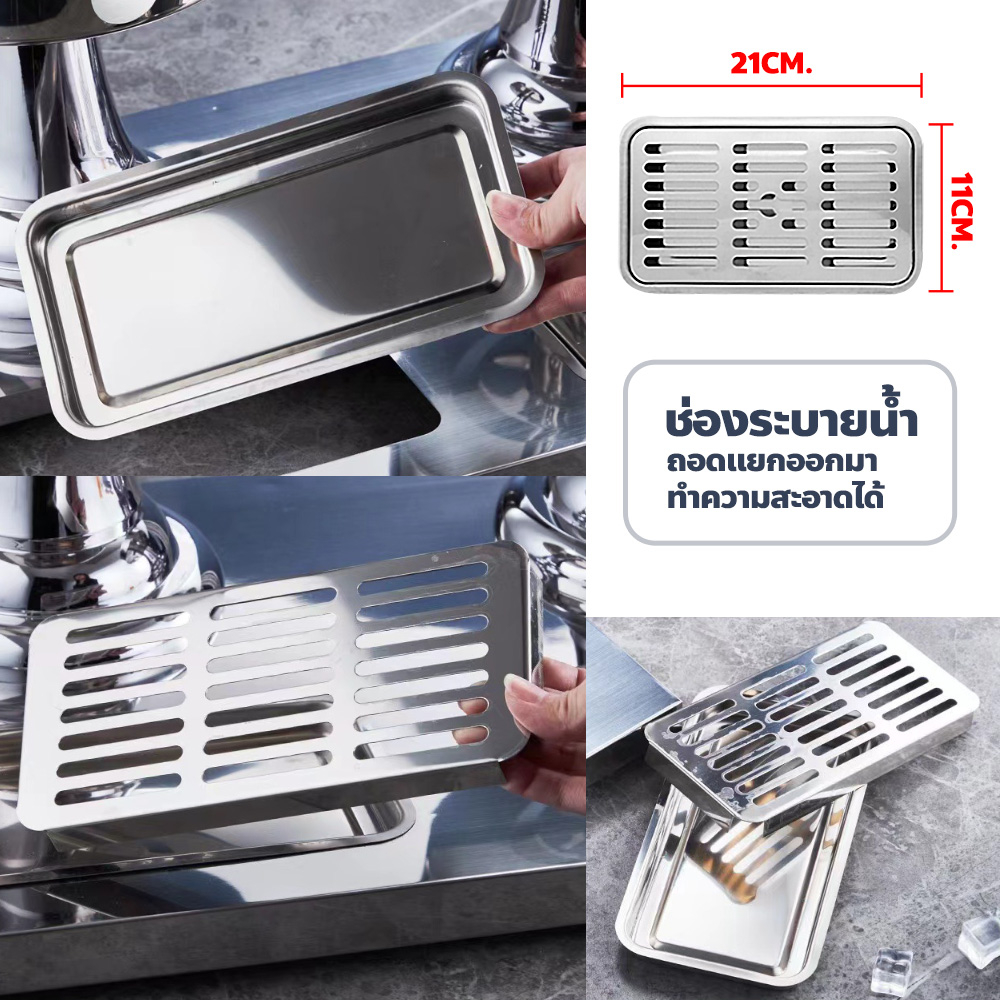 MAO โถจ่ายน้ำผลไม้ 16 ลิตร แสตนเลส Juice Dispenser โถจ่ายน้ำ 2 หัว - รูปที่ 7