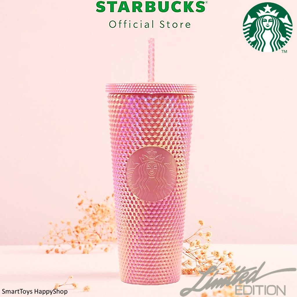แก้วหนามเก็บความเย็นรุ่นพิเศษจากสตาร์บัค Starbucks Bling Cold Storage Mug Limited Edition Pink