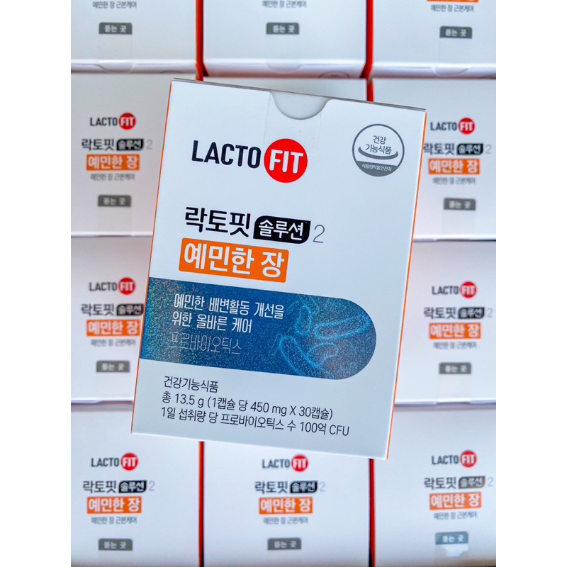 LACTO FIT Solution 2 โปรไบโอติกแบบเม็ดสูตรพรีเมียม สินค้านิยมจากเกาหลี 🇰🇷💦 30เม็ด (450mg.) ของแท้💯
