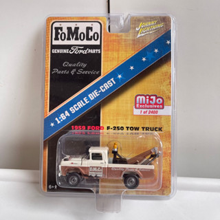 JOHNNY LIGHTNING JLCP7037 1959 FORD F-250 FOMOCO TOW TRUCK 1/64 DIECAST BROWN