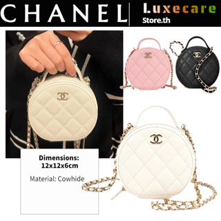 ชาแนล👜Chanel Chanel/round bag สุภาพสตรี/กระเป๋าสะพายไหล่/กระเป๋าร่อซู้ล/กระเป๋าถือ/กระเป๋าชาแนล