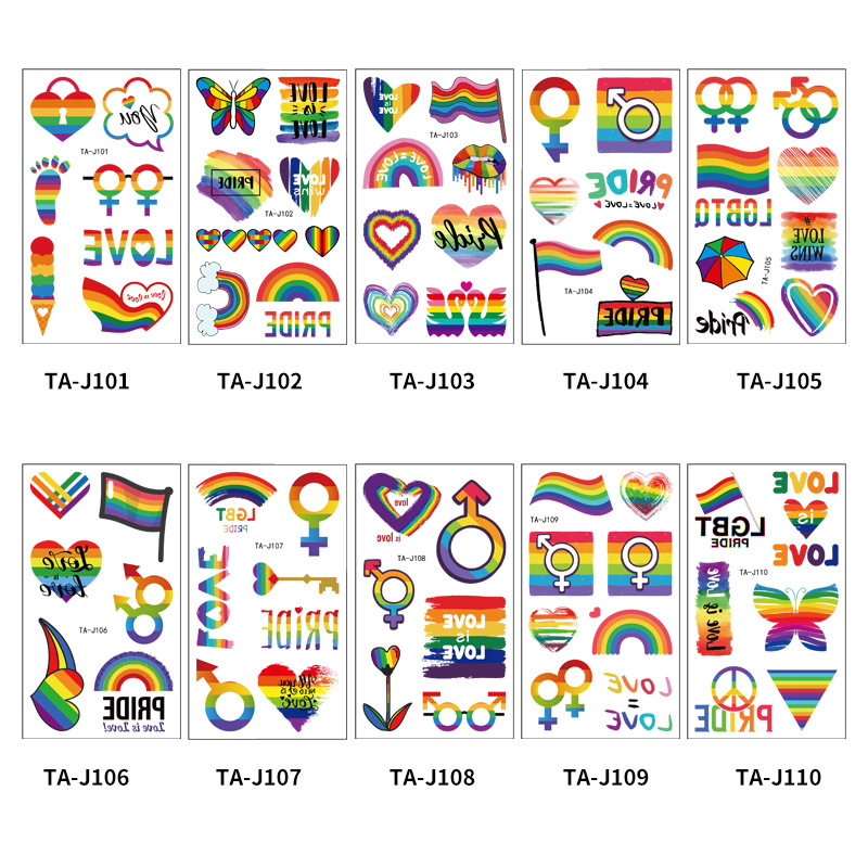 LGBTQ+ แทททูติดผิวสีรุ้ง ชั่วคราว 2-7 วัน สีขึ้นเลย "พร้อมส่งทันที ส่งไวมาก"