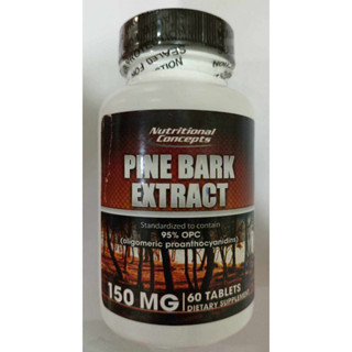 (ราคาพิเศษ ฉลากมีรอยถลอกจากการขนส่ง) Nutritional Concepts Pine Bark Extract 150 mg 60 เม็ด สารสกัดจากเปลือกสน