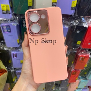 เคสกำมะหยี่สีพื้น ขอบโครเมียม✨สำหรับรุ่น ViVO Y36(4G/5G)(รูปถ่ายตรงรุ่น)📮พร้อมส่งในไทย🚚🚛🚲