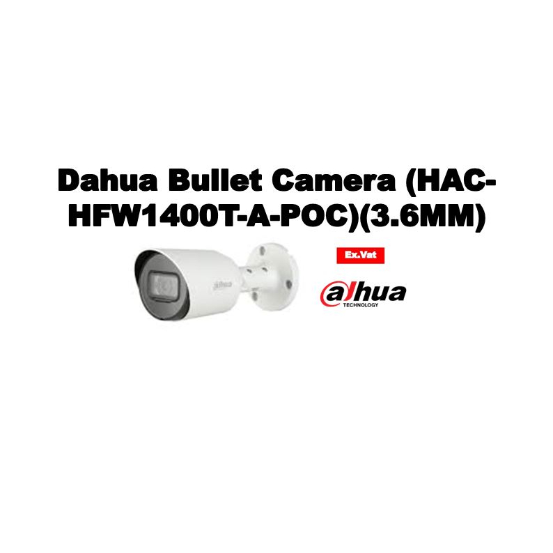 Dahua Bullet Camera (HAC-HFW1400T-A-POC)(3.6MM)
