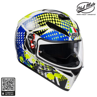 หมวกกันน็อค AGV K3 SV POP WHITE-BLUE-LIME ใหม่มาตรฐาน มอก.(Size:L-XL)