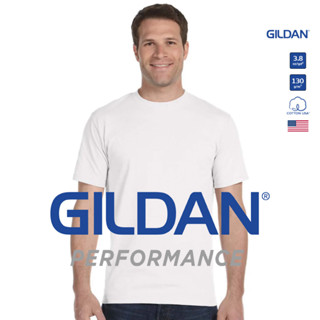 GILDAN® เปอร์ฟอร์มานซ์ เสื้อกีฬาคอกลม ผ้าเมช - ขาว 30N