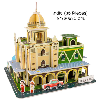 (Street Food Viewพร้อมส่ง 4 แบบ) 3D Puzzle Asian Series โมเดลกระดาษ บรรยากาศตลาดในประเทศต่างๆ