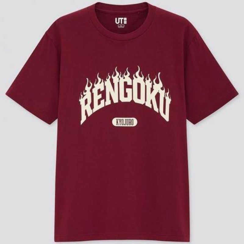 เสื้อยืด Uniqlo ลาย The lion king กับ ดาบพิฆาตอสูร rengoku (มือสอง)ของแท้