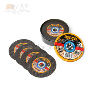 INGCO ใบตัดเหล็ก / แผ่นตัดเหล็ก 4 นิ้ว (105 มม.) บาง 1.2 มม. แพ็คละ 25 ใบ รุ่น MCD1210525 (Abrasive Metal Cutting Disc)