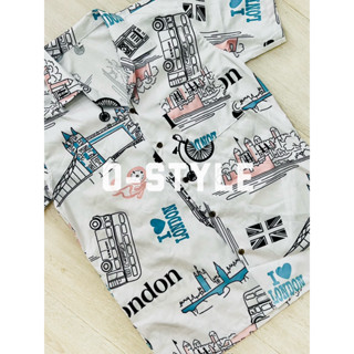 เสื้อฮาวาย ผ้าไหมอิตาลี H336