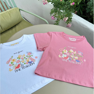 Honey mood เสื้อครอป Time to bloom