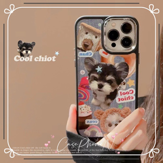 🔥สไตล์ใหม่🔥เคสไอโฟน iphone 11 14 Pro Max ins น่ารัก ลูกสุนัข ขอบเต็ม ป้องกันการตก เคส iphone 12 13 Pro Case for iPhone