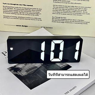 🔥พร้อมส่ง🔥นาฬิกาตั้งโต๊ะ LED มินิมอล สไตล์เกาหลี สามารถแสดงวันที่และอุณหภูมิได้ สามารถใช้กับปลั๊ก USB และใส่แบตเตอรี่ได้
