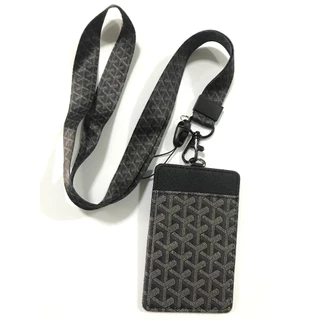 KY B สายคล้องบัตร ที่ใส่บัตร พร้อมสายคล้องคอ ลาย BLACK งานดี สวยงาม สำหรับ บัตร 6x8 cm 8118 SHOP