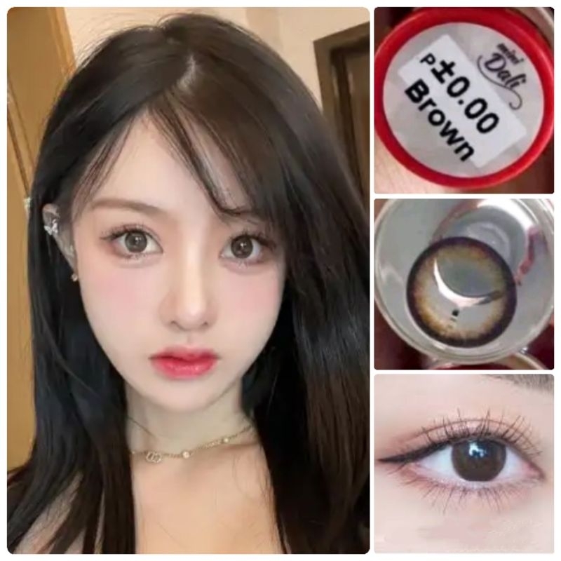 คอนแทคเลนส์ ธรรมชาติ รุ่น Mini Dali / Little Tiara สีเทา/ตาล Gray/Brown มีค่าสายตา (0.00)-(-10.00) เปลี่ยนแทนทุกเดือน - รูปที่ 3
