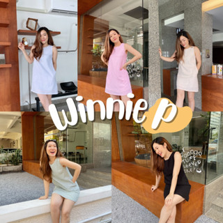 93 FAVORS l "Winnie P" เดรสแขนกุด ผ้าทอลายพิเศษ มาพร้อมซับใน มีกระเป๋าข้าง