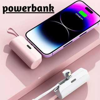 NEWพร้อมส่งในไทย Power Bank Mini แบตสำรองไร้สาย 2000mah ชาร์จเร็ว แบบพกพา หัว iPhone หัวType-C