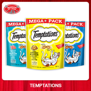 [MANOON] TEMPTATION Mega Pack 160 g. เทมเทชั่น ขนมแมวสอดไส้ครีม ถุงใหญ่ มีซิปล็อค 160 กรัม