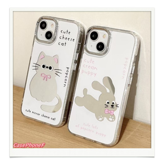 ✨ส่งของขวัญ✨เคส for iPhone 11 14 Pro Max Case for iPhone 12 13 ป้องกันการตก การป้องกัน พื้นผิวกระจก การ์ตูน สไตล์วรรณศิล