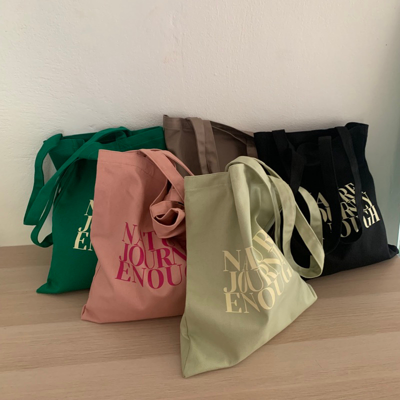 กระเป๋าผ้ามี 5 สี totebag – nature jouney enough – โปรปัง