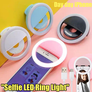 ไฟวงแหวน LED ไฟถ่ายรูป ไฟเซลฟี่ ไฟวงแหวนเซลฟี่แบบหนีบกับโทรศัพท์มือถือ สำหรับโทรศัพท์ LED Selfie Ring Light