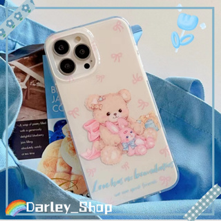 🔥สไตล์ใหม่🔥เคสไอโฟน iphone 11 14 Pro Max เล็กและสด สาว ตุ๊กตาหมี ป้องกันการตก เคส iphone 12 13 Pro Case for iPhone