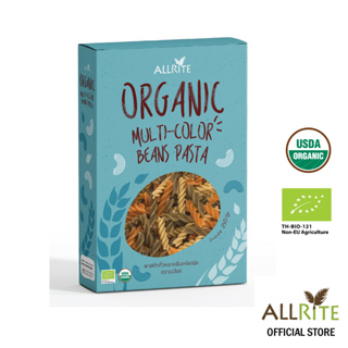 Allrite Organic Multi-Color Beans Pasta 250Gram พาสต้าถั่วหลากสีออร์แกนิค ตราออไรท์ 250กรัม