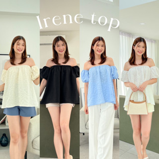 AGLEAMIN3011 | Irene top เสื้อปาดไหล่แขนตุ๊กตา