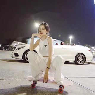 SGH0178 ชุดเซท 2 ชิ้น เสื้อแขนกุด+กางเกงขายาว งานฮิตมาก