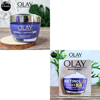 [Olay] Retinol 24 Night Moisturizer Fragrance-Free 48g โอเลย์ เรตินอล + เปปไทด์ มอยส์เจอไรเซอร์ กลางคืน