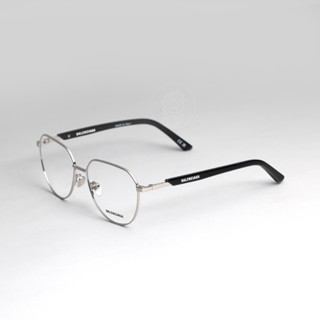 กรอบแว่นตา BALENCIAGA รุ่น BB0249O 001 SIZE 55 MM. (SILVER-BLACK-TRANSPARENT)