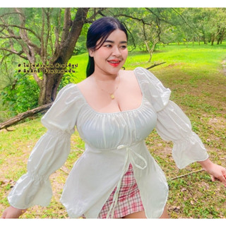 TATUMเสื้อสาวอวบญาญ่าสีพื้นอก38-44ยาว24ผ้าไหมอิตาลี