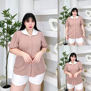 🔥Plussize🔥เสื้อคนอ้วน🔥: รอบอก 48”      รอบอก 50”        รอบอก 52”        รอบอก 56”