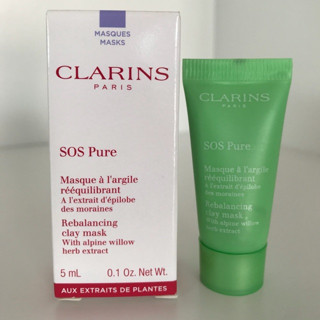 พร้อมส่ง Clarins SOS Pure Rebalancing Clay Mask 5ml  มาร์คหน้าใส กระชับ