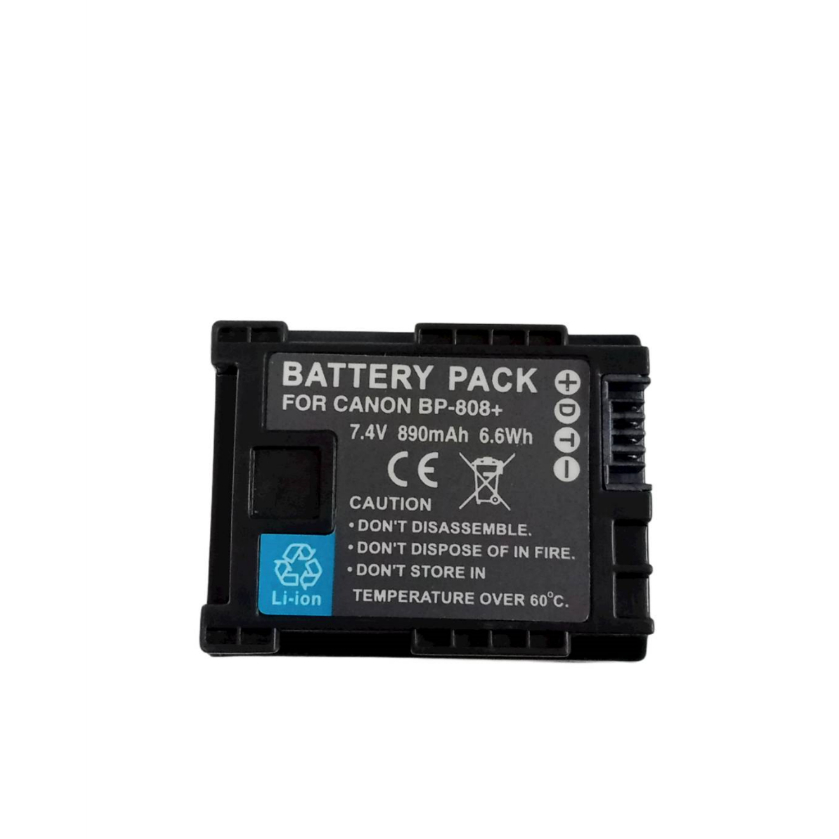 แบตเตอรี่และแท่นชาร์ต แคนนอน BP-808 BP-808 BP808 BP-808U สำหรับ Canon Legria HF M400 HF R206 FS405