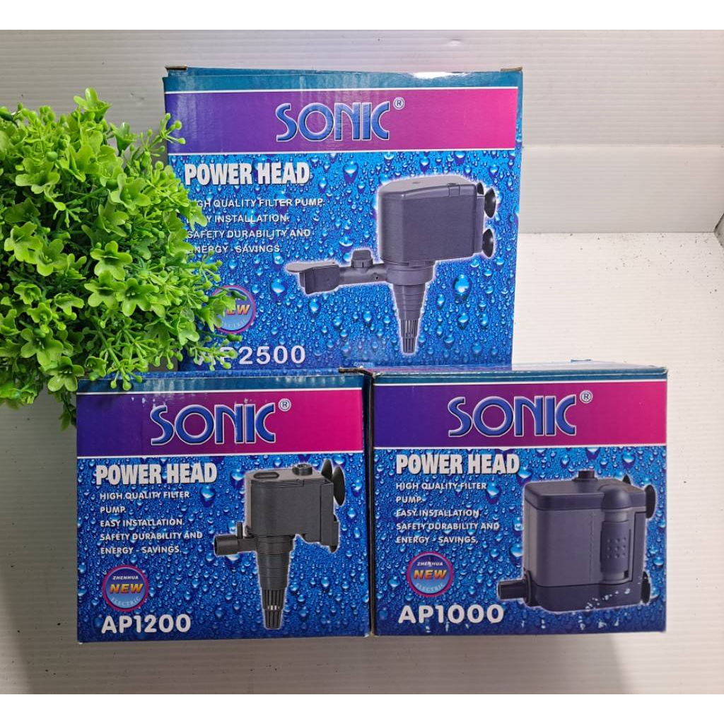 ปั๊มตู้ปลา SONIC AP-1000 AP-1200 AP-2500 ปั้มน้ำพุ ปั้มน้ำตก