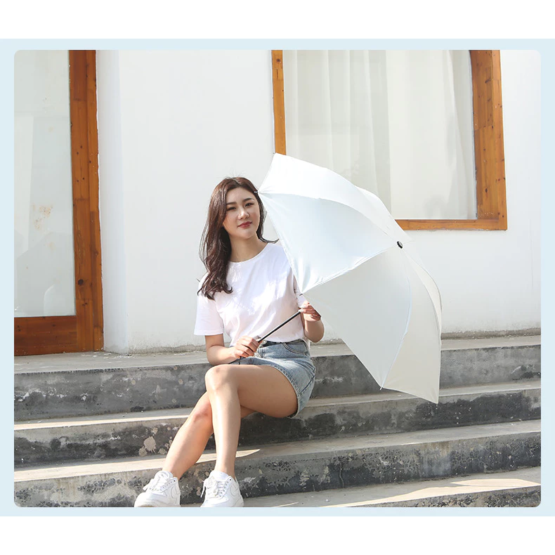 ร่มสีพื้นออโต้อัตโนมัติ และ ร่มธรรมดา กันฝนกันแดดกัน UV สีพื้น ทันสมัย พกพาสะดวก น้ำหนักเบา Umbrella ระบบเปิด-ปิดออโต้ thumbnail 5