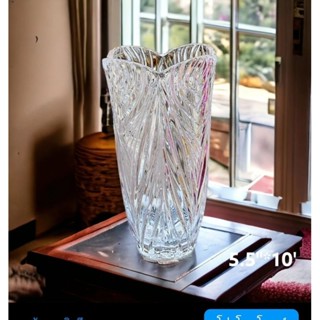 Crystal  Darques  crystal  vase Made in France แจกันคริสตัล