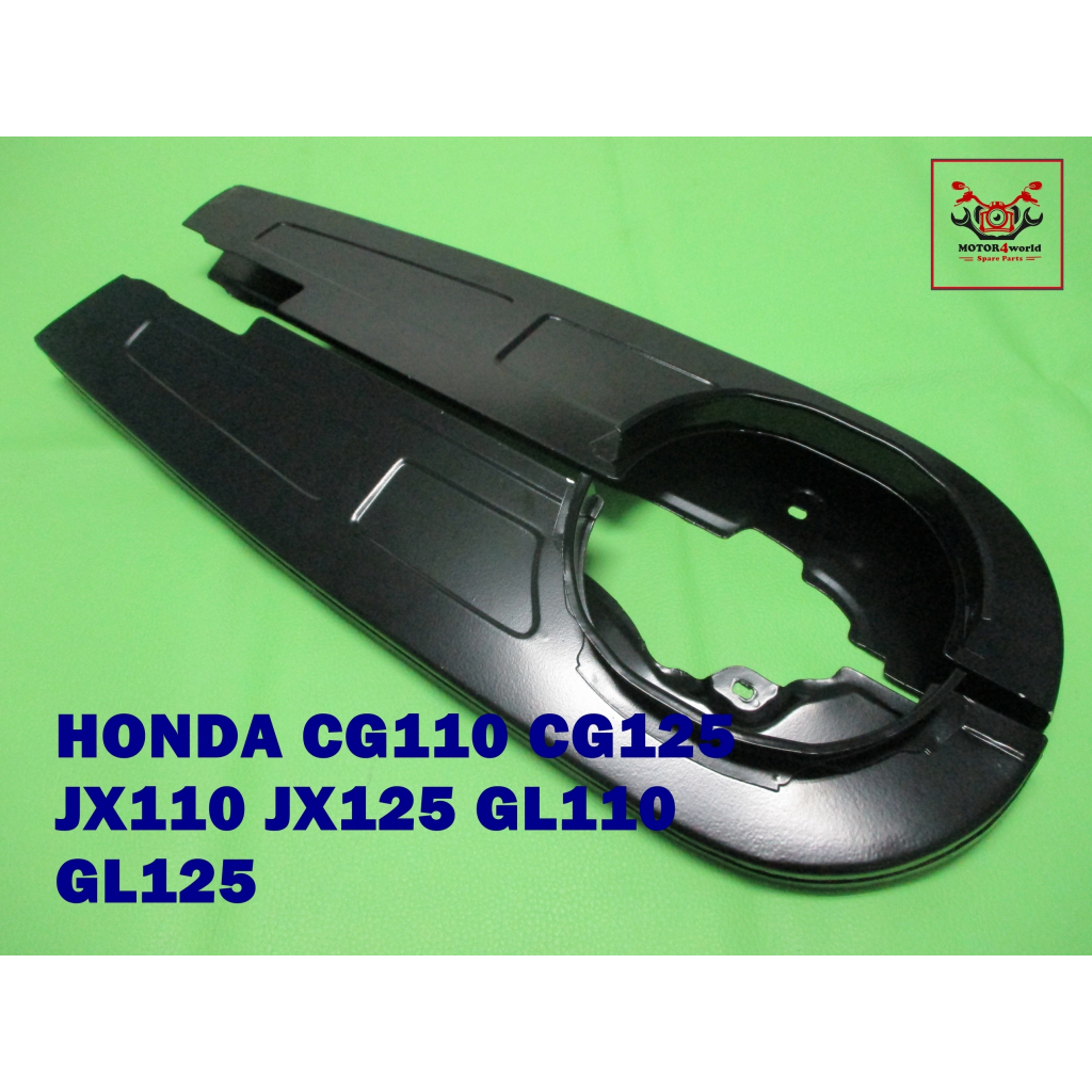 “BLACK” CHAIN CASE SET Fit For HONDA CG110 CG125 JX110 JX125 GL110 GL125 // บังโซ่ สีดำ