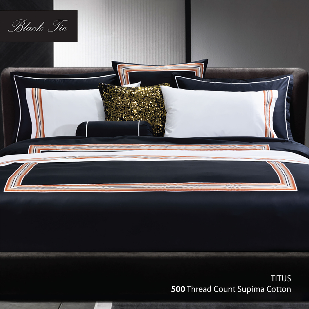 SANTAS HOME ผ้าปูที่นอนรัดมุม TITUS | Supima cotton 500 เส้นด้าย สีขาว