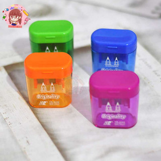 พร้อมส่ง กบเหลาดินสอ 2 รู จำนวน 1 อัน คละสีคละลาย