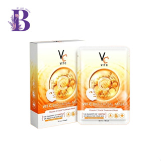 (กล่องX6แผ่น) Vc VIT C BIO FACIAL MASK รัชชา วิตซี ไบโอ เฟสเชียล มาส์ก 33 ml.