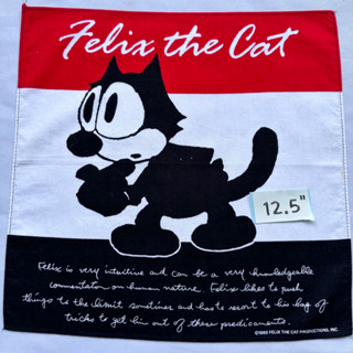 Felix the cat ผ้าเช็ดหน้า ฟิลิกส์เดอะแคท วินเทจ