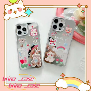 ❤️ส่งของขวัญ❤️ เคสไอโฟน 11 12 13 14 Pro Max พื้นผิวกระจก ดอกไม้  สไตล์คู่รัก ความคิดสร้างสรรค์ Case for iPhone ป้องกันกา