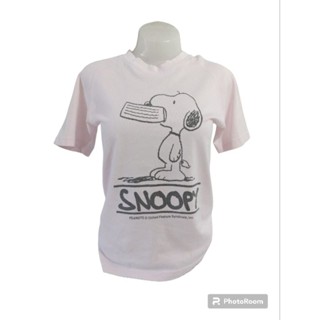 เสื้อยืดคอกลมแบรนด์ PEANUTS Size S(Womens) มือ2